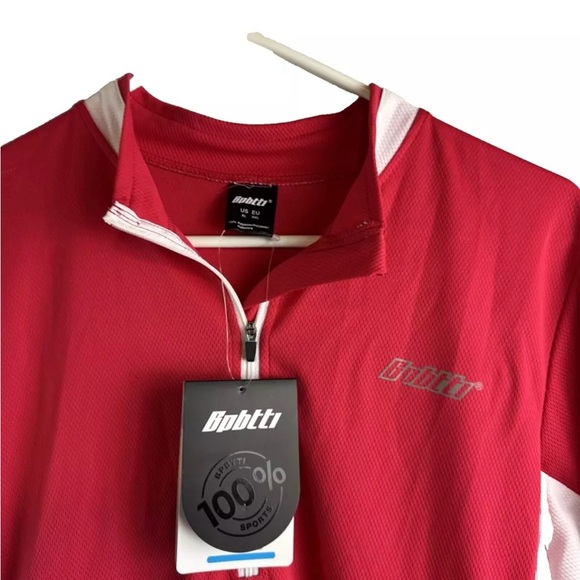 bpbtti Tops - NEW bpbtti Women’s X-Large Cycling Shirt Short Sleeves Red Biking XL Athletic